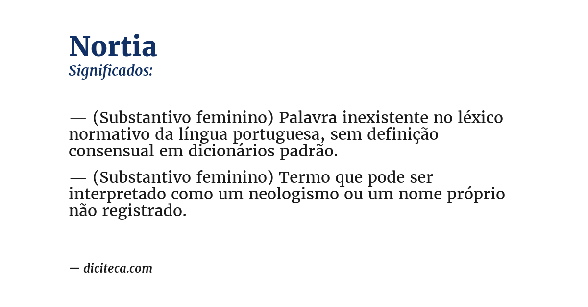Significado de nortia