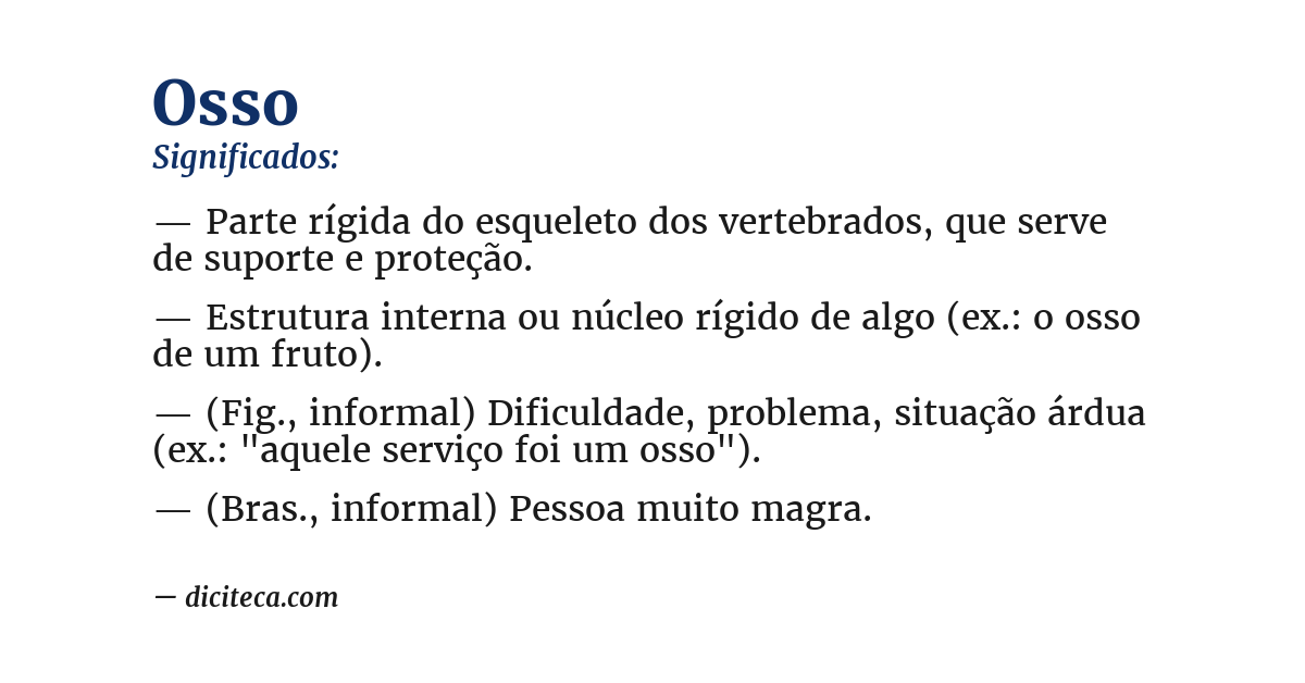 Significado de osso