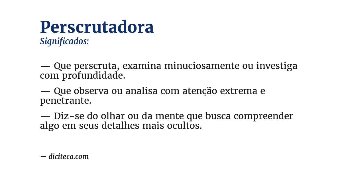 Significado de perscrutadora