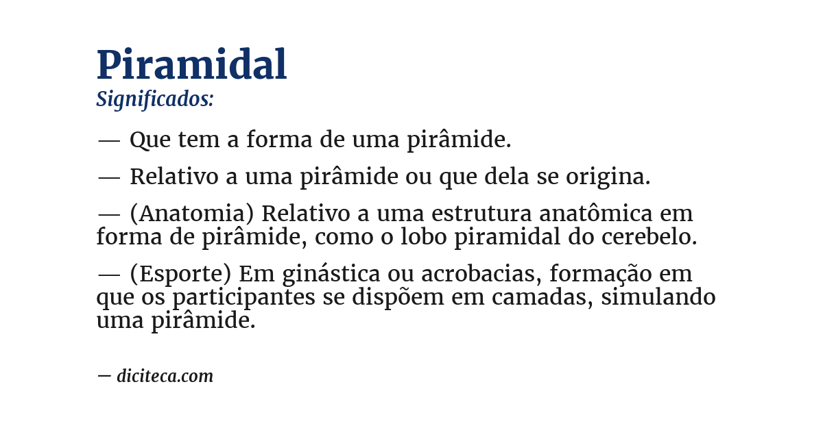 Significado de piramidal