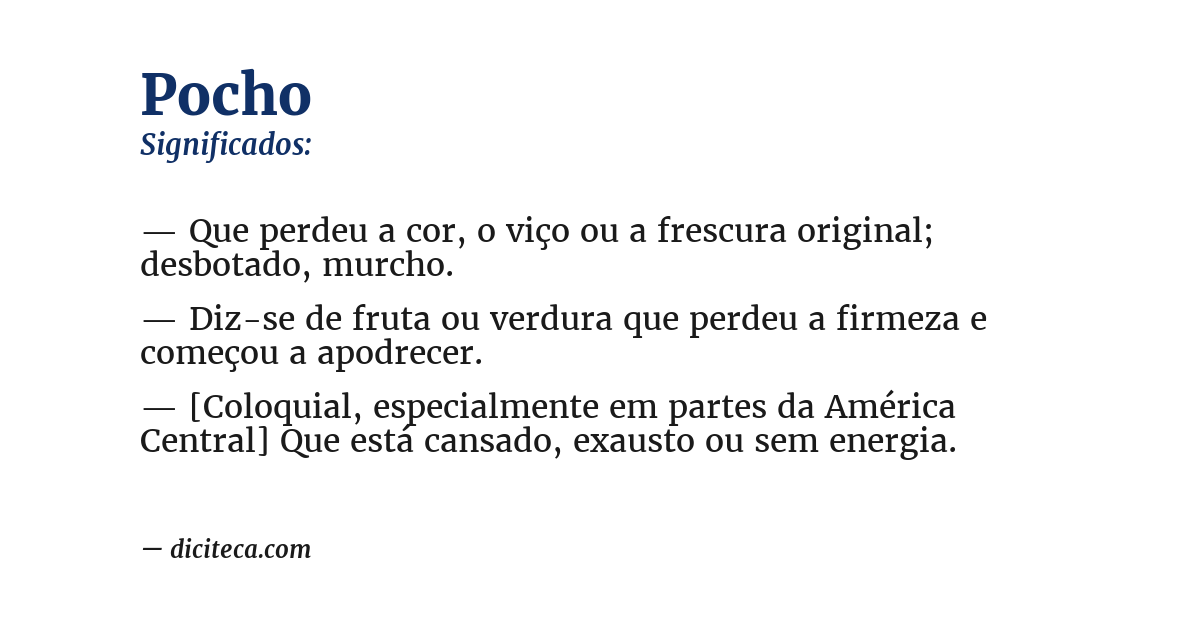 Significado de pocho
