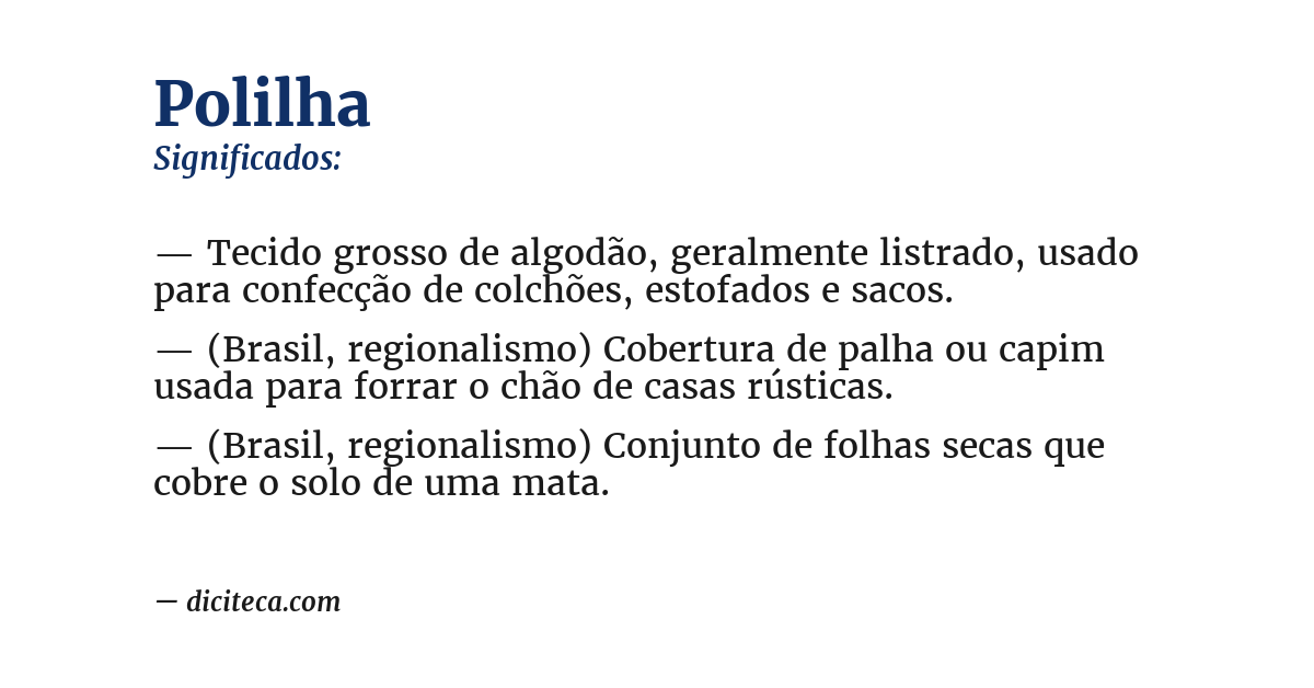 Significado de polilha