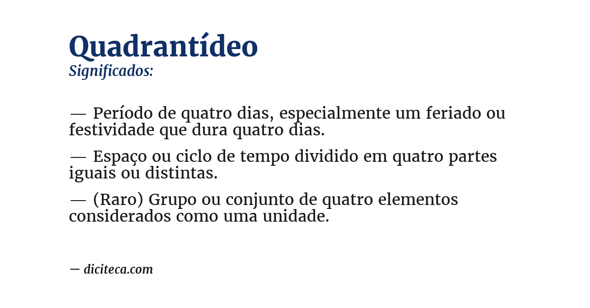 Significado de quadrantídeo