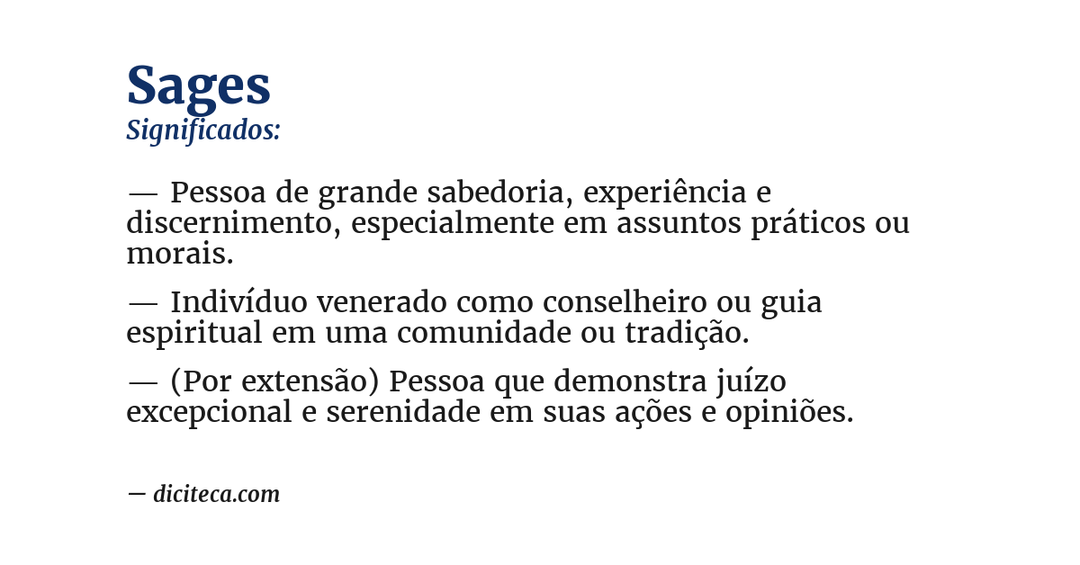 Significado de sages