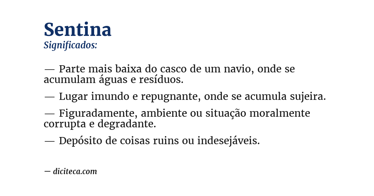 Significado de sentina