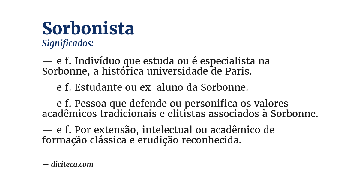 Significado de sorbonista