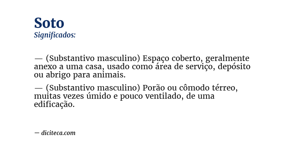 Significado de soto