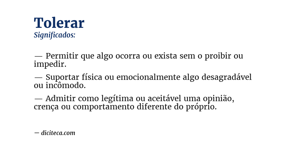 Significado de tolerar