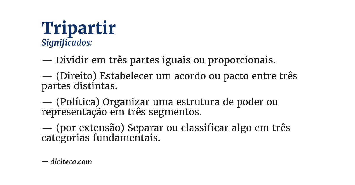Significado de tripartir