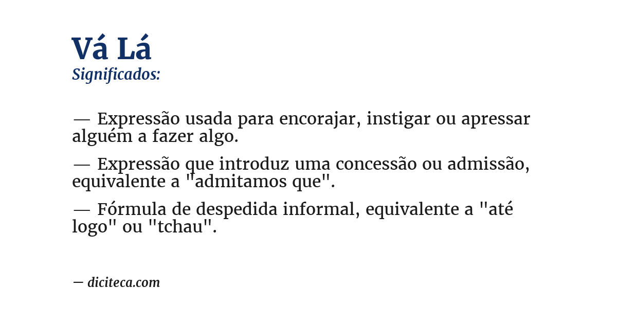 Significado de vá lá