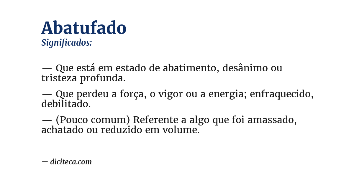 Significado de abatufado