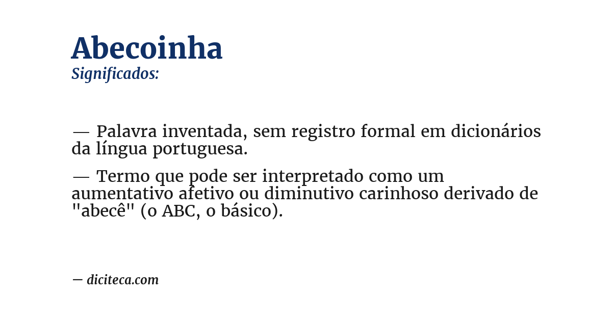 Significado de abecoinha