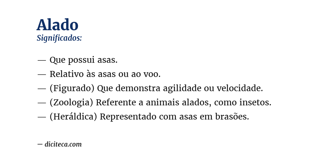 Significado de alado