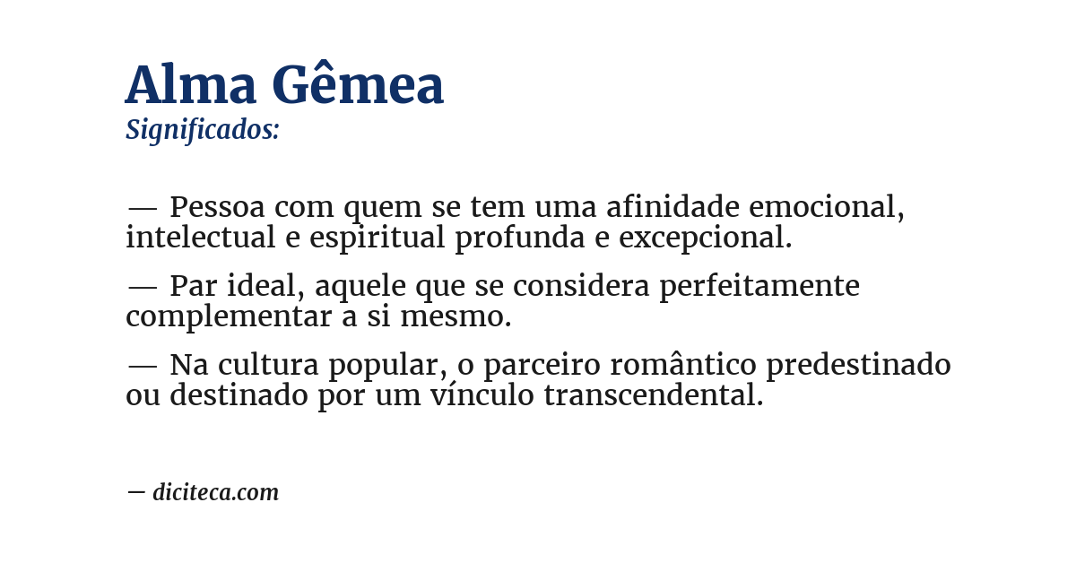 Significado de alma gêmea