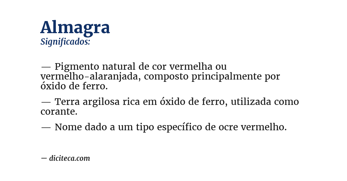 Significado de almagra