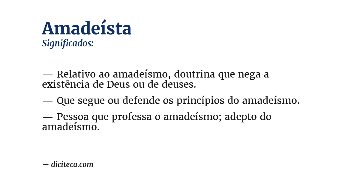 Significado de amadeísta