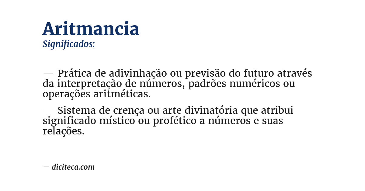Significado de aritmancia