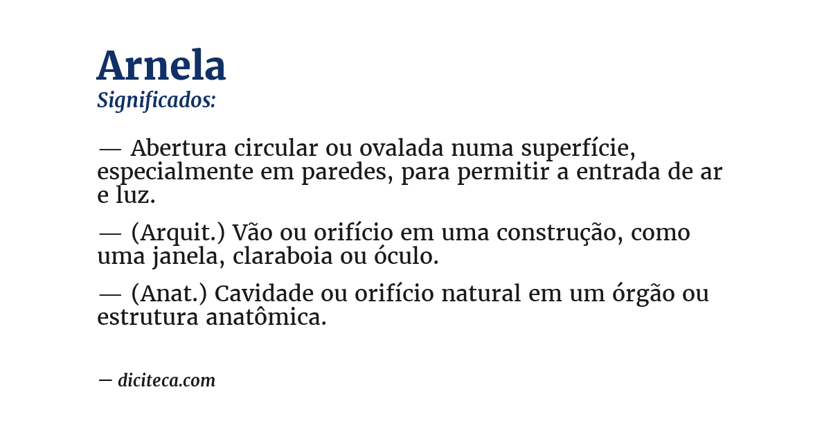 Significado de arnela