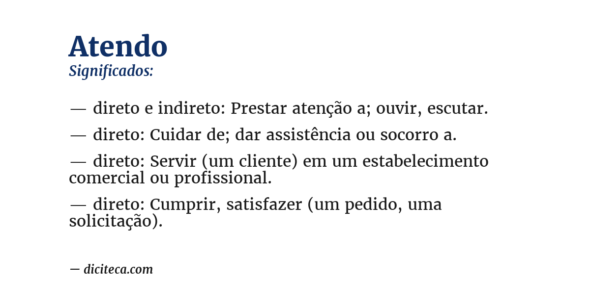 Significado de atendo
