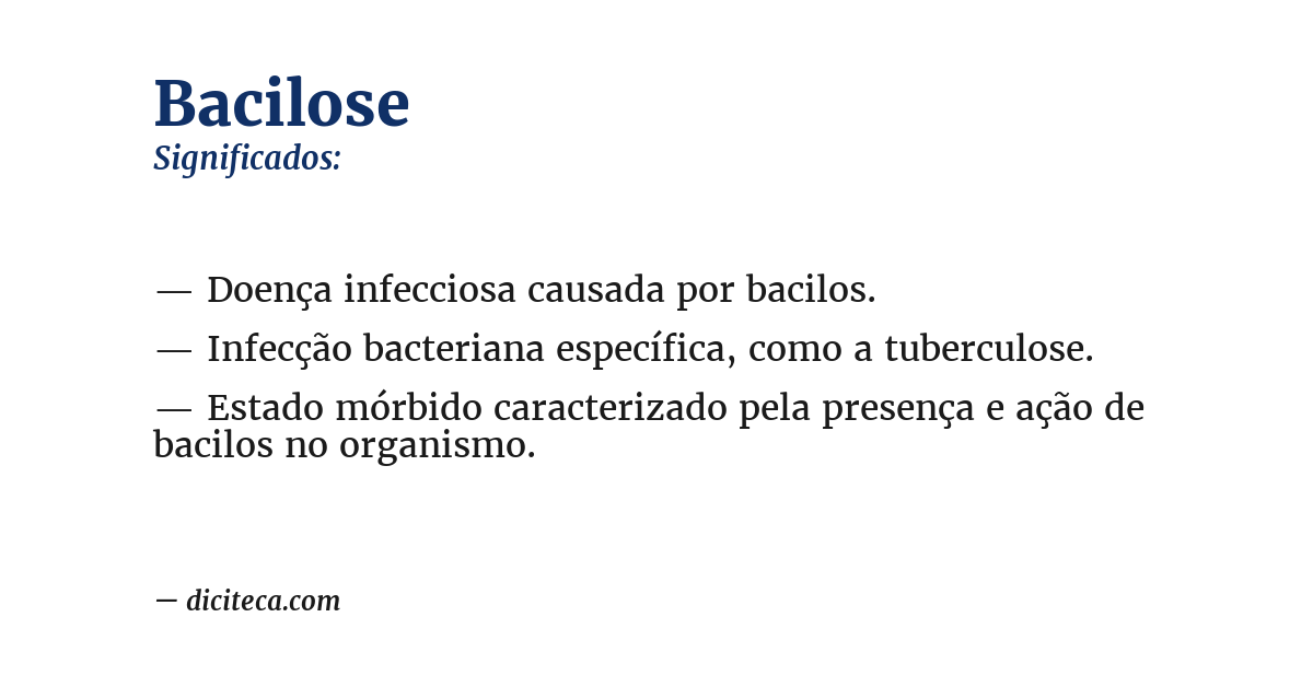 Significado de bacilose