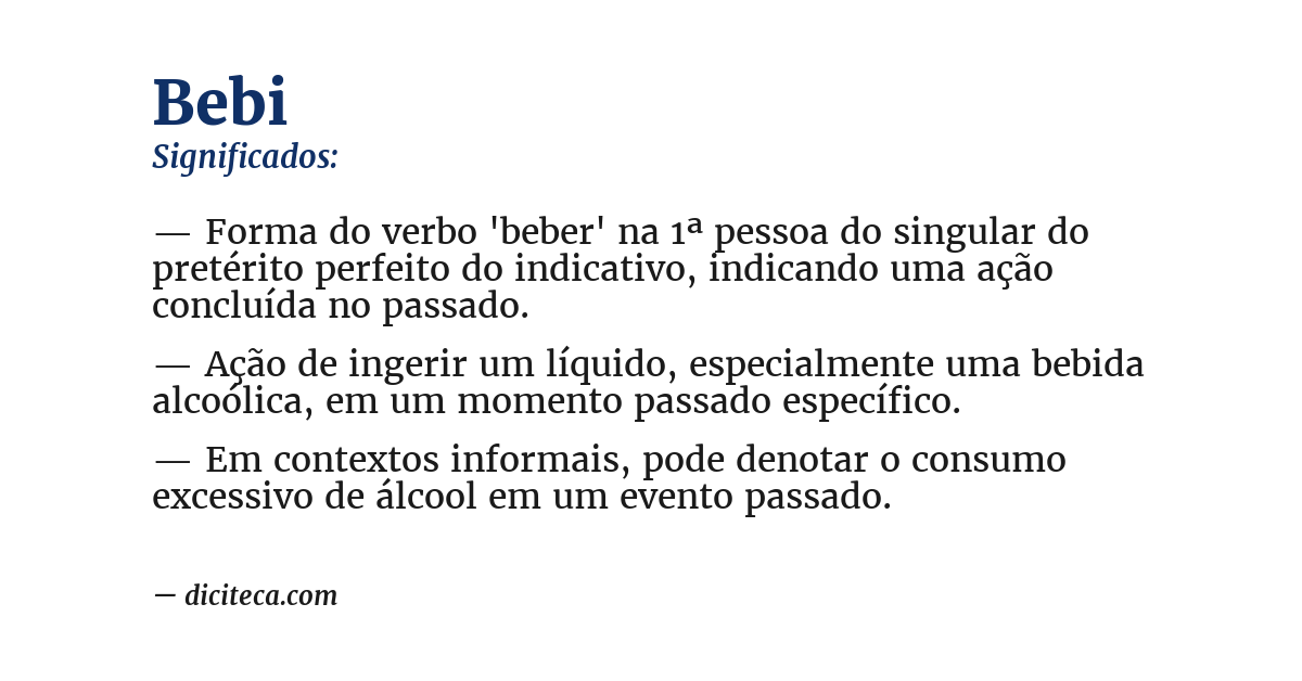 Significado de bebi