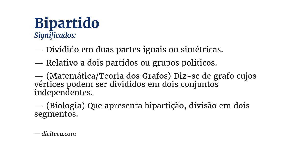 Significado de bipartido