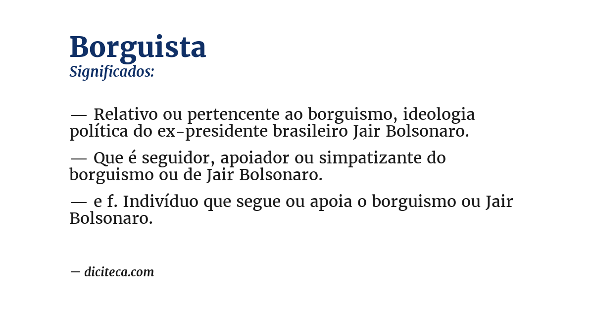 Significado de borguista