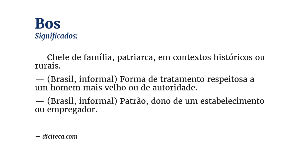 Significado de bos