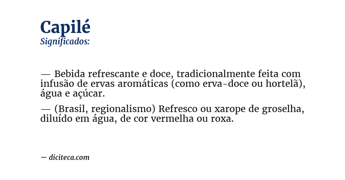 Significado de capilé