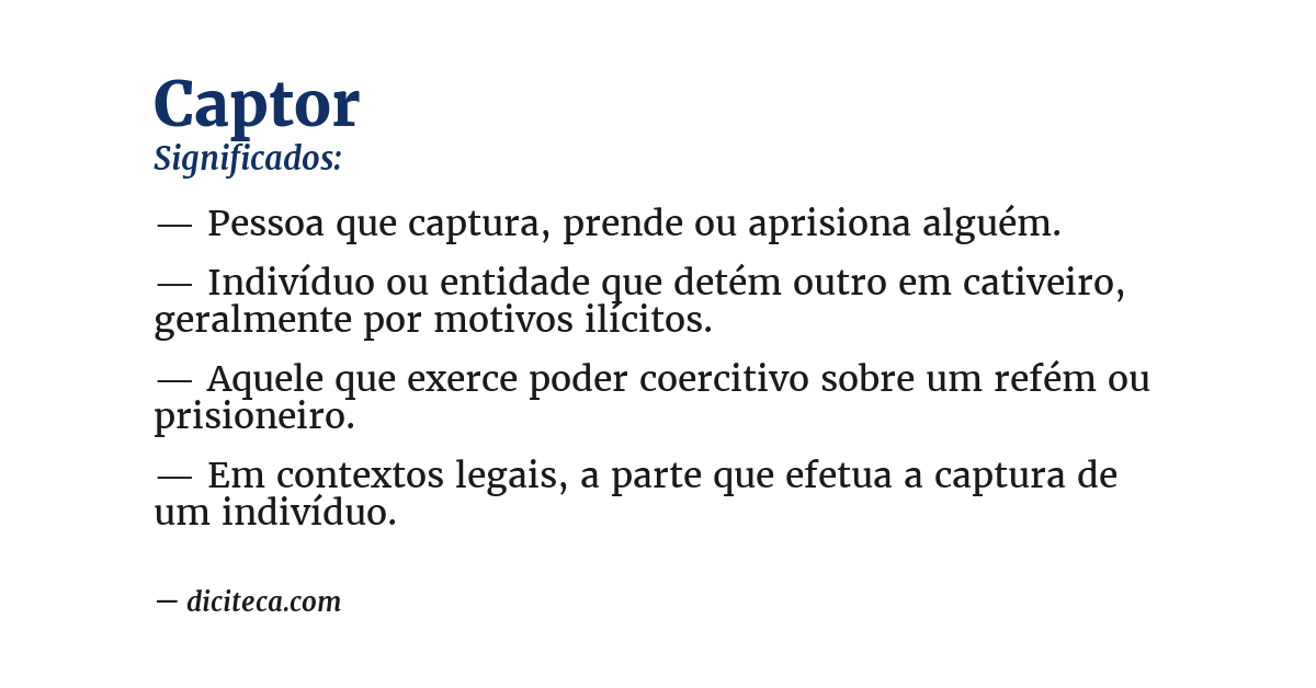 Significado de captor