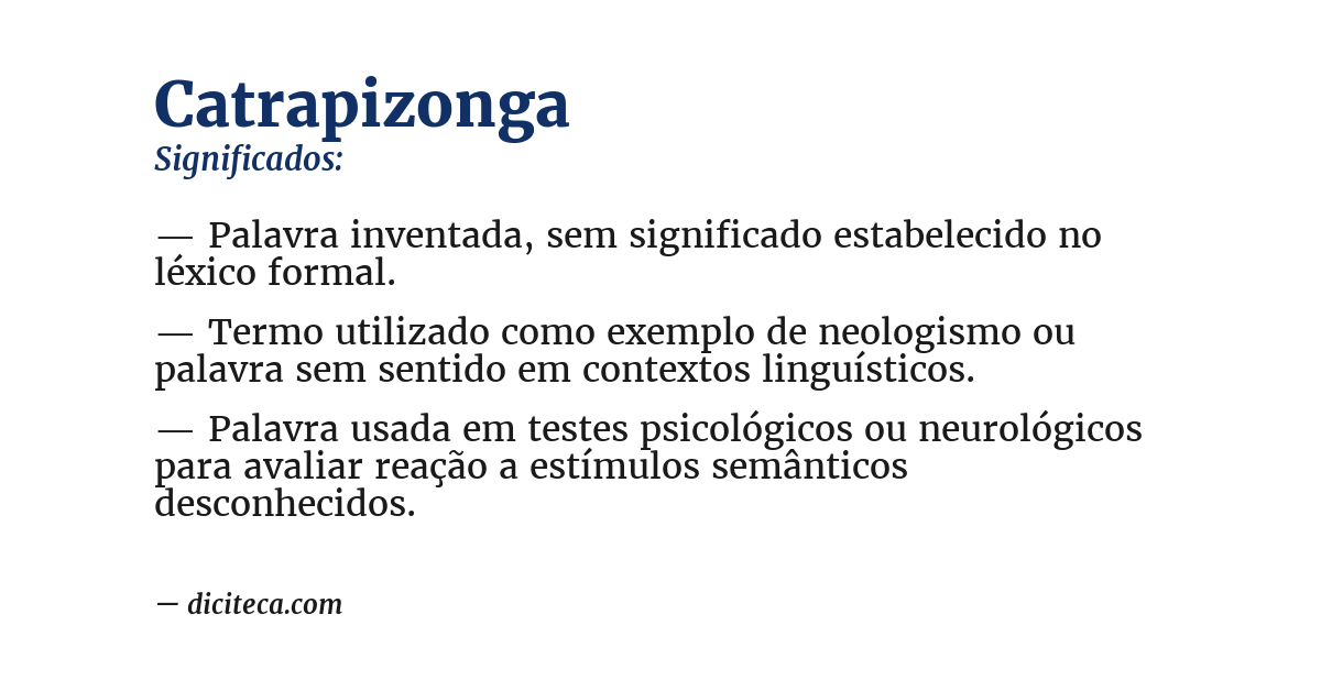 Significado de catrapizonga