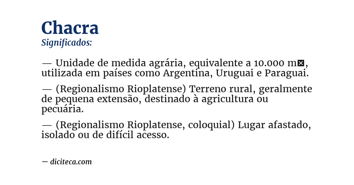 Significado de chacra