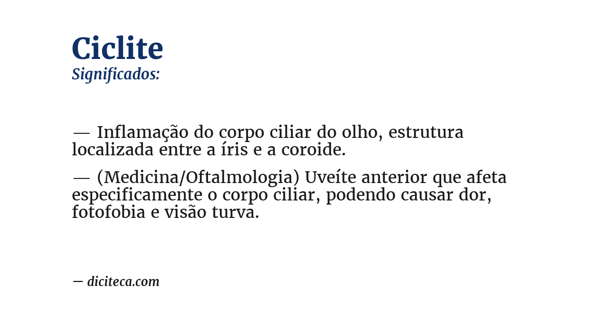 Significado de ciclite
