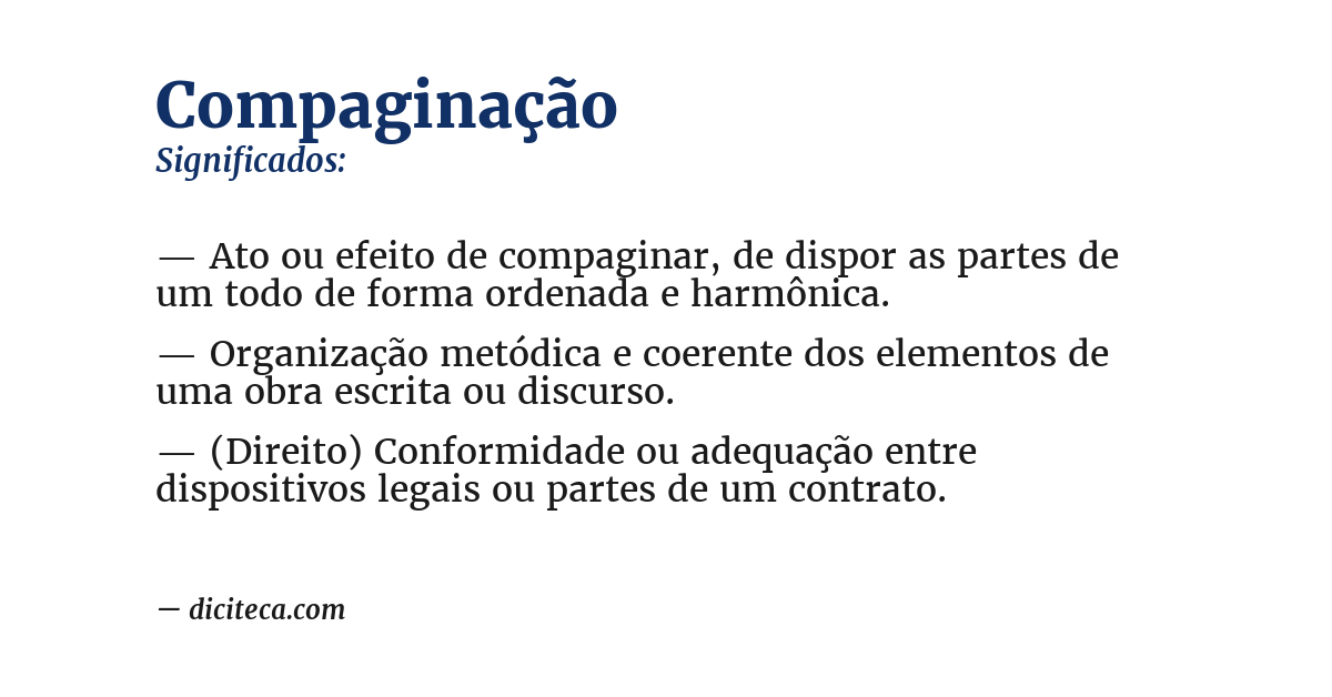 Significado de compaginação