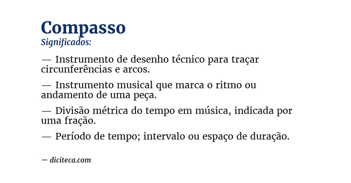 Significado de compasso
