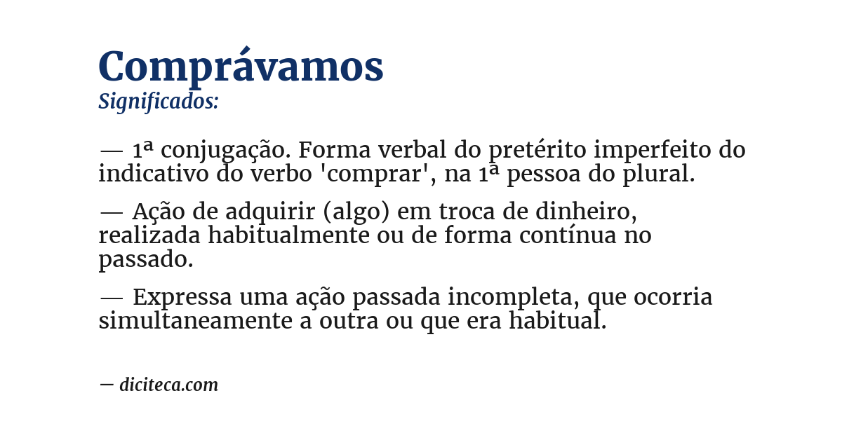 Significado de comprávamos