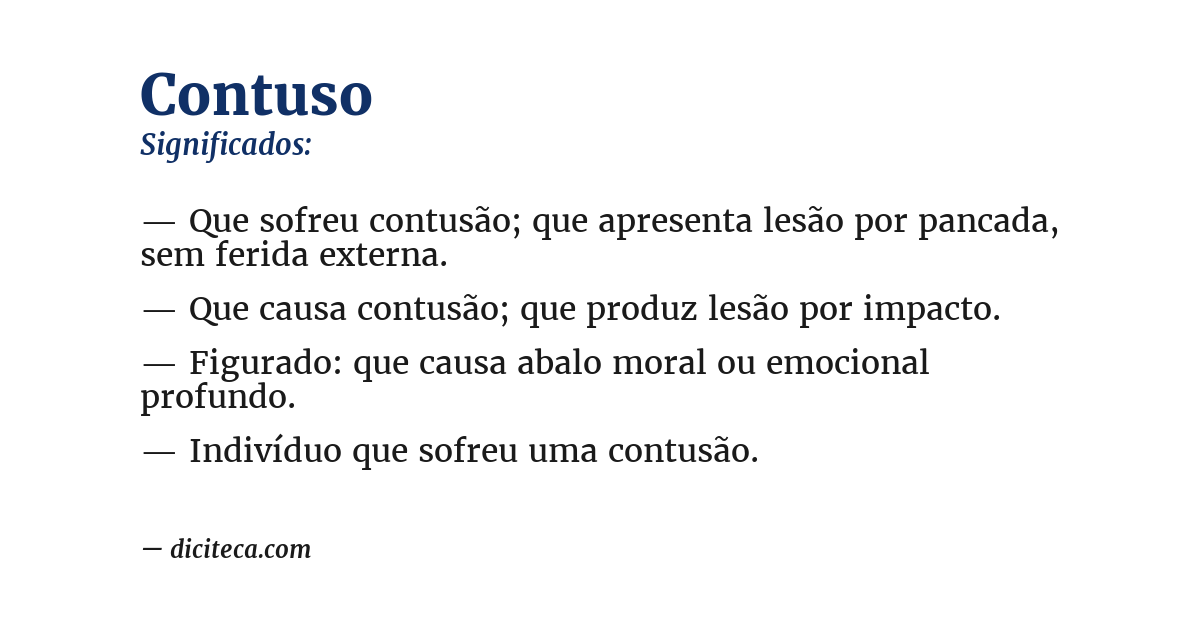 Significado de contuso