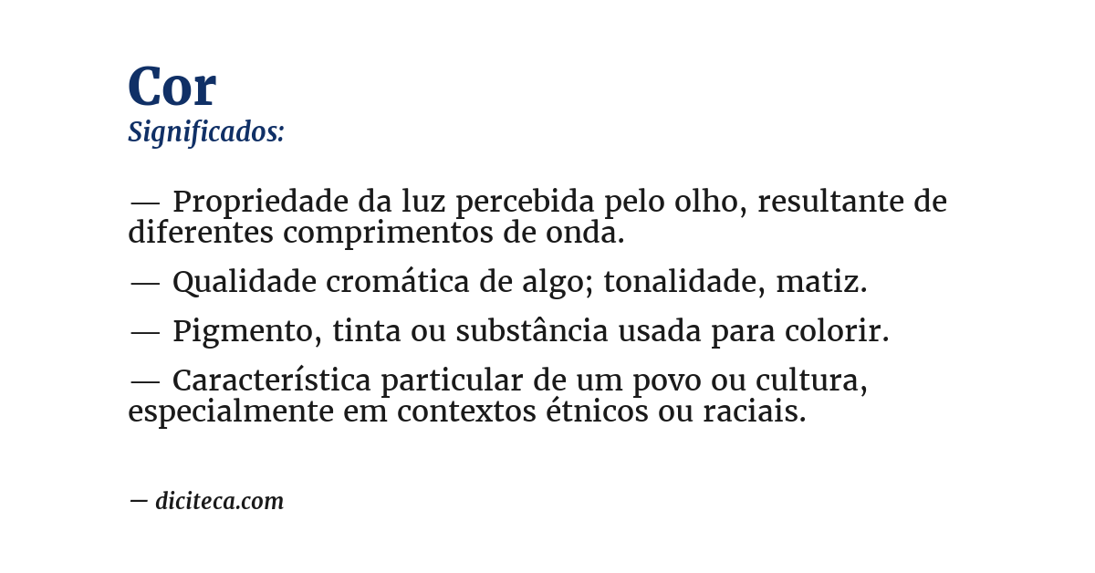 Significado de cor