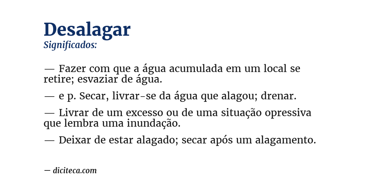 Significado de desalagar