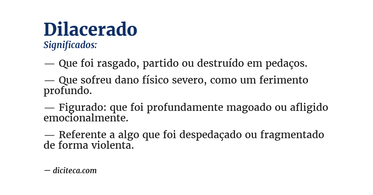 Significado de dilacerado