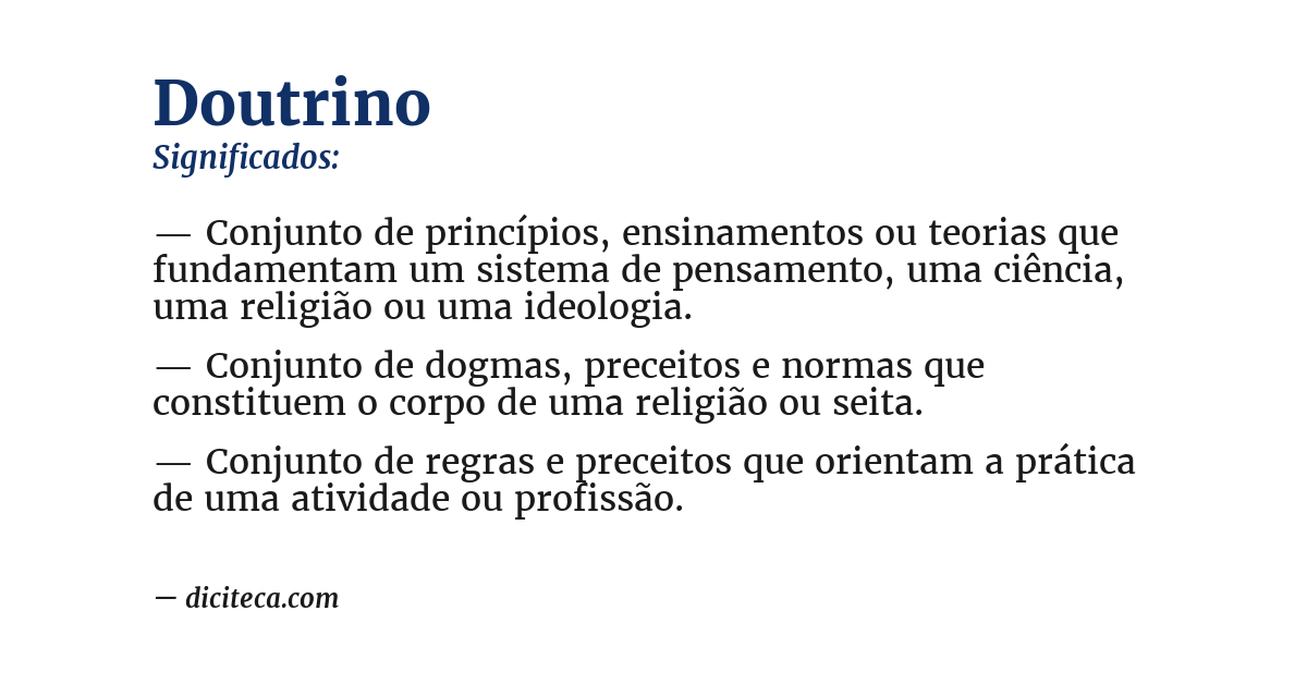 Significado de doutrino