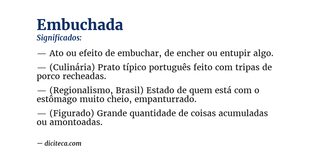 Significado de embuchada