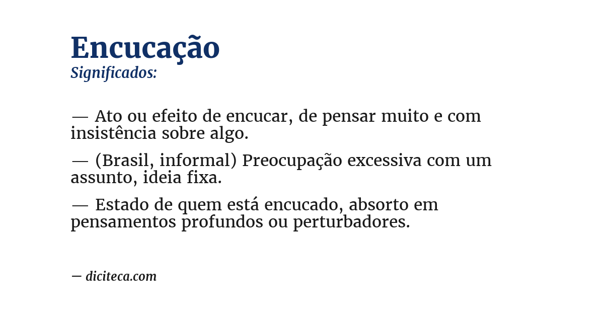 Significado de encucação