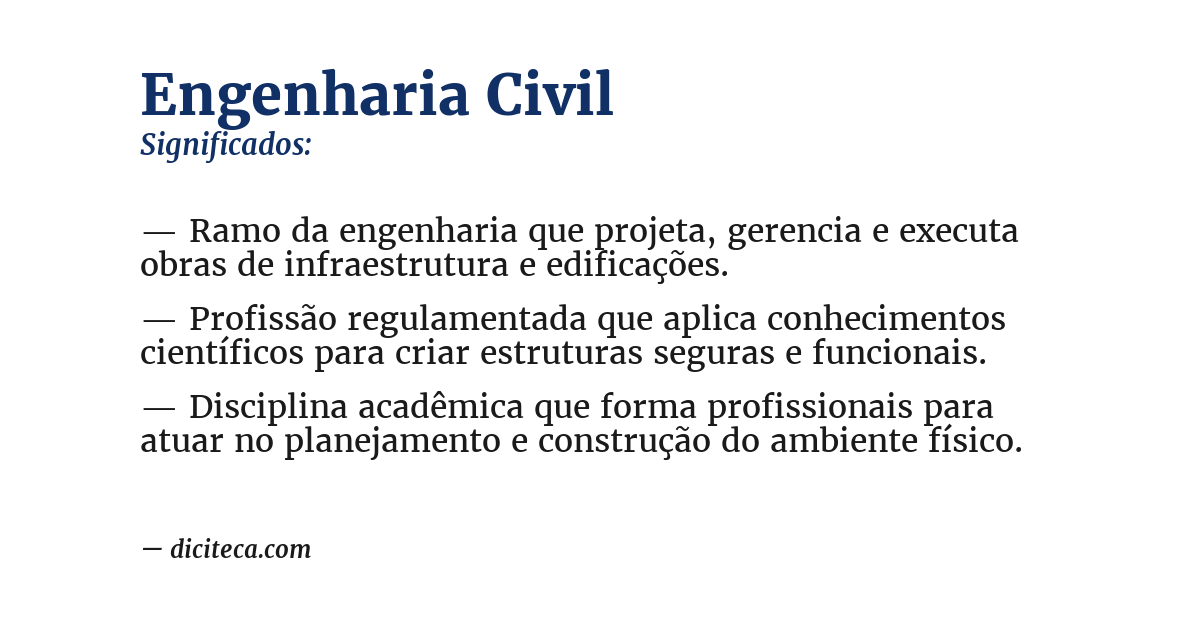 Significado de engenharia civil
