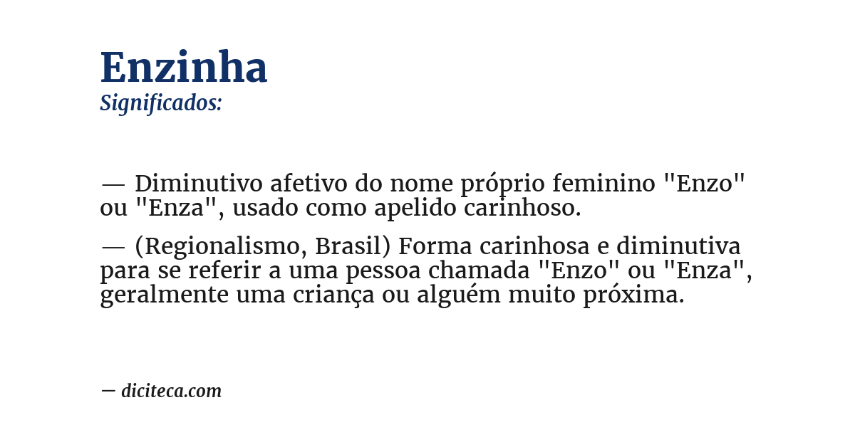 Significado de enzinha