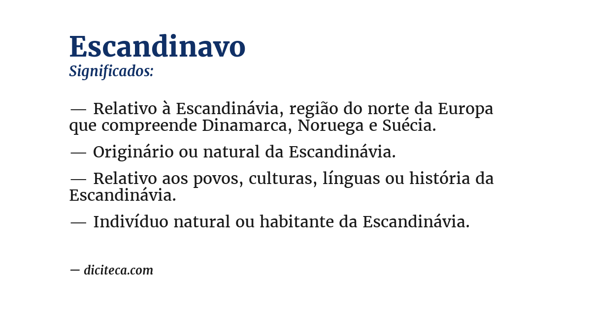 Significado de escandinavo