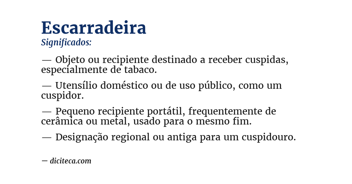 Significado de escarradeira