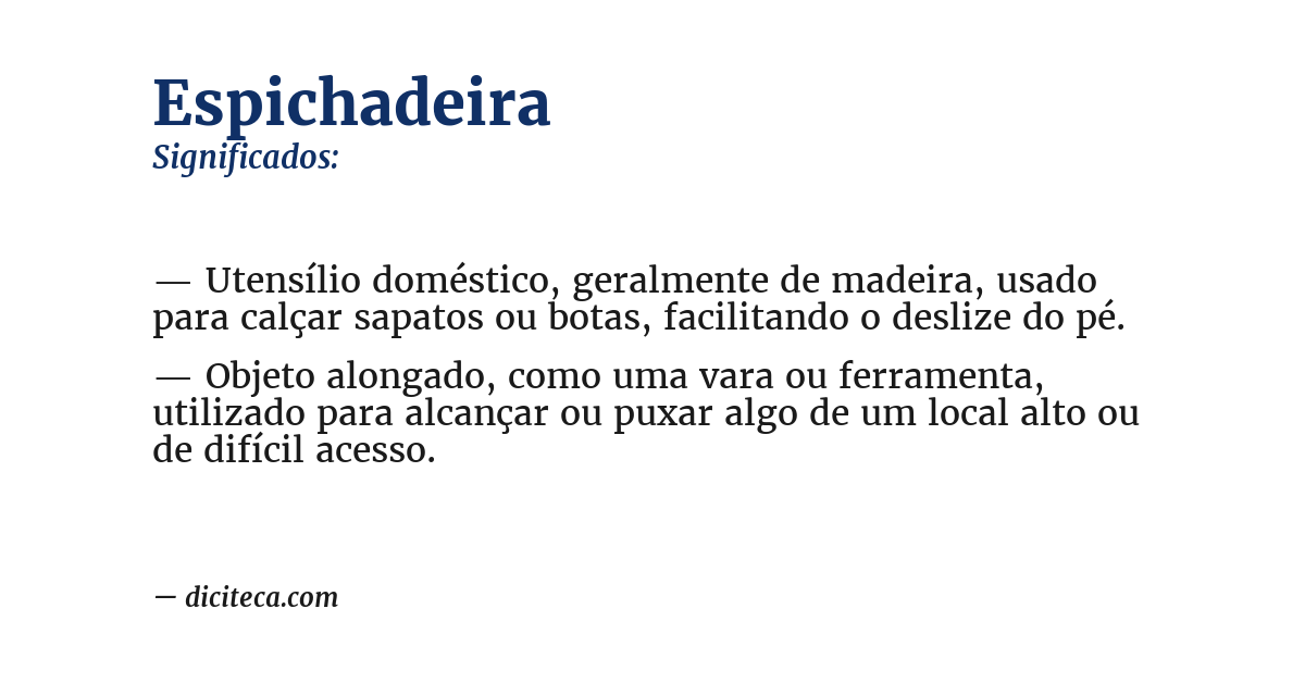 Significado de espichadeira