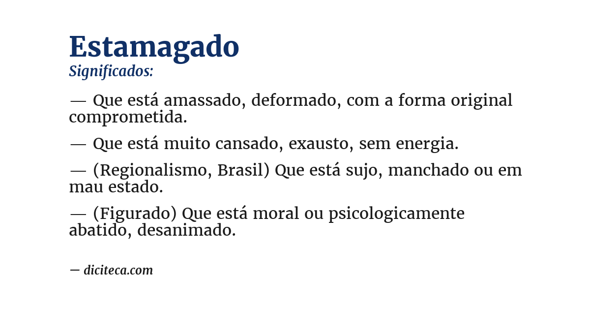 Significado de estamagado