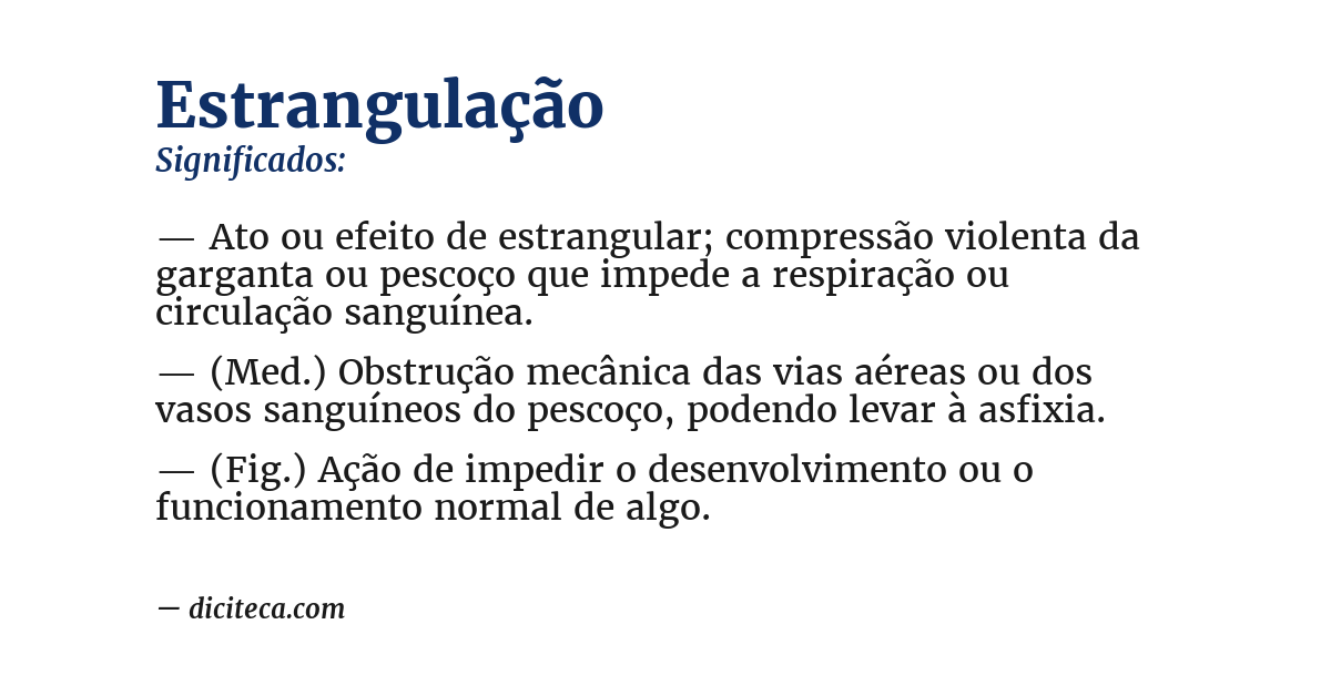 Significado de estrangulação